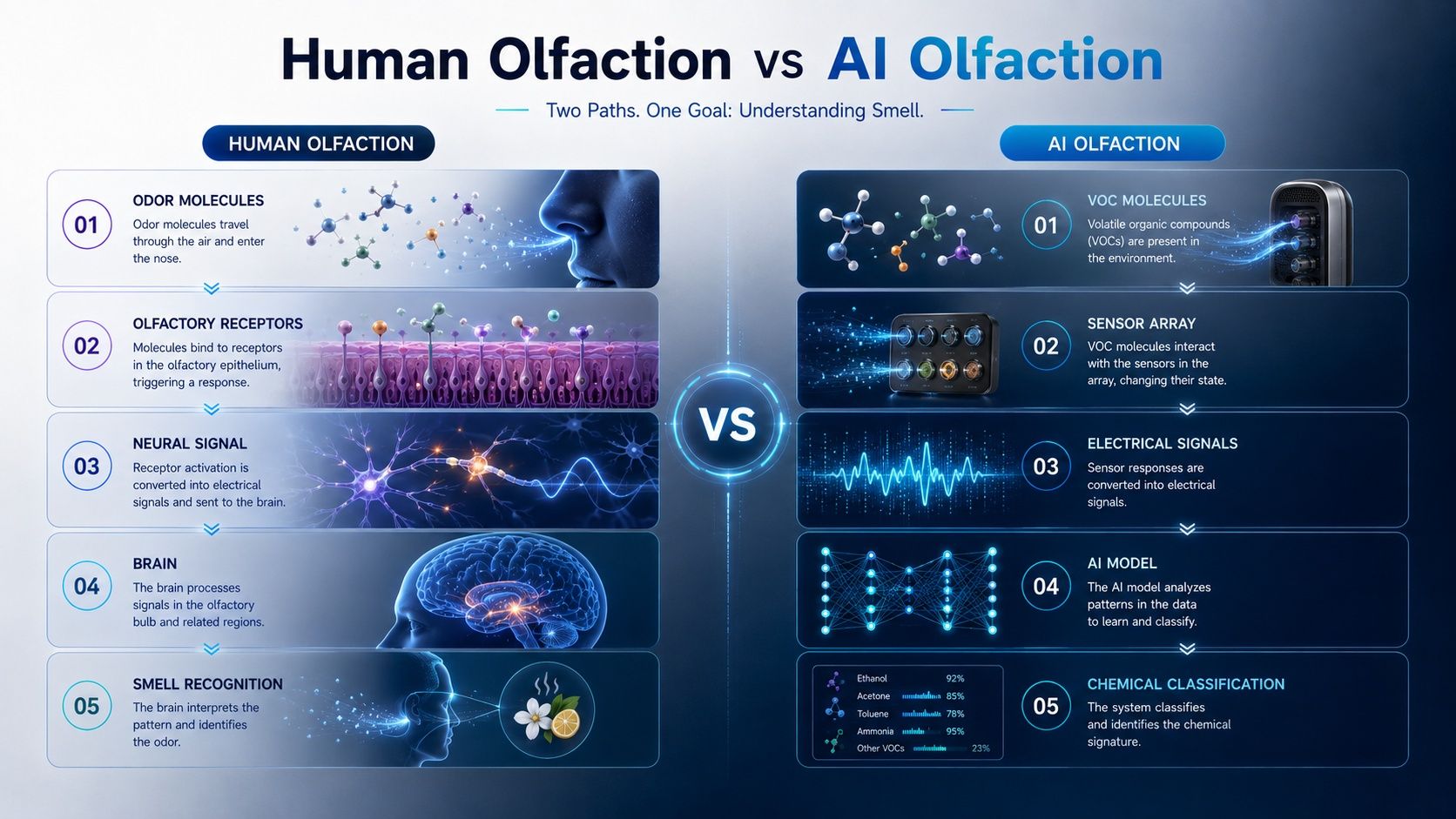 Human olfaction vs AI olfaction