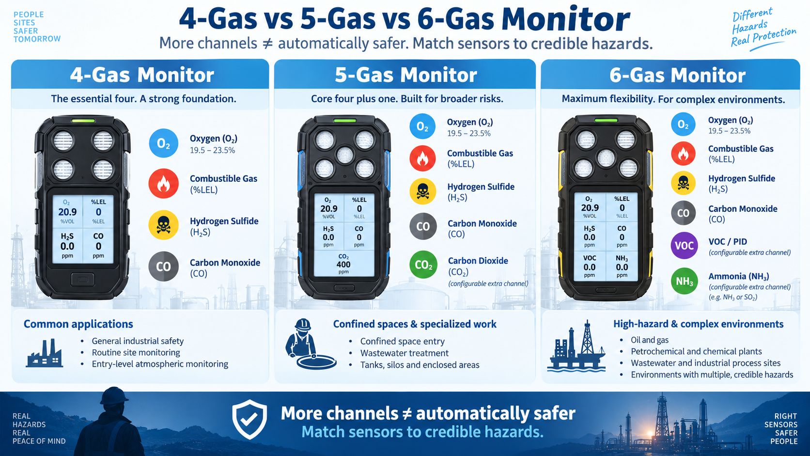 4-Gas vs 5-Gas vs 6-Gas Monitor