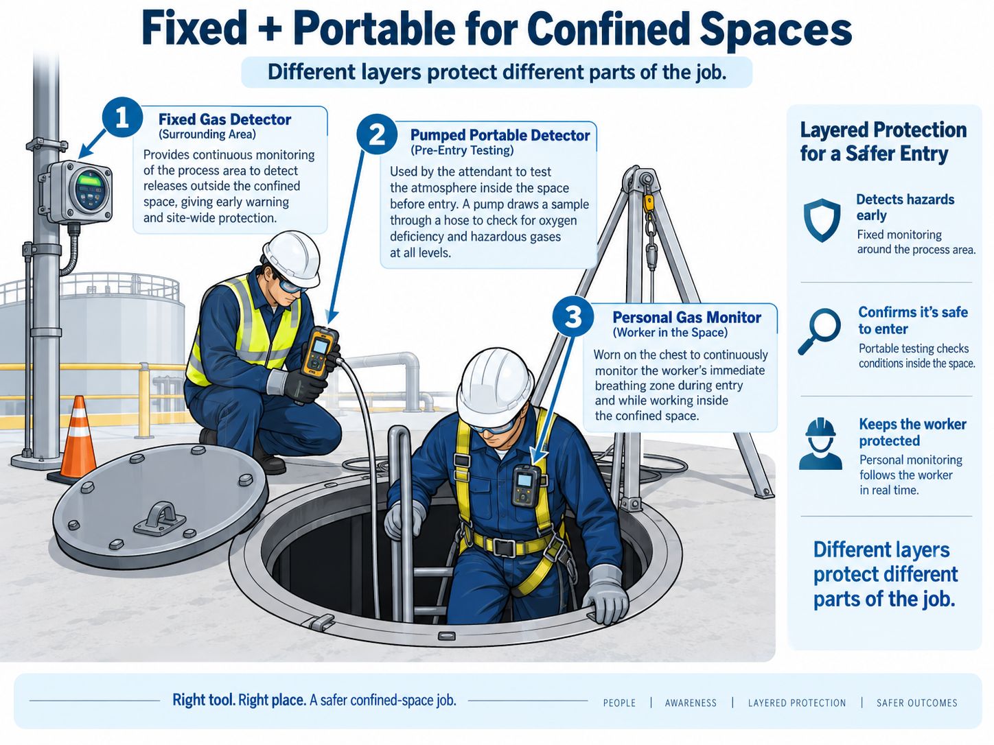 Fixed and Portable Gas Monitoring for Confined Spaces