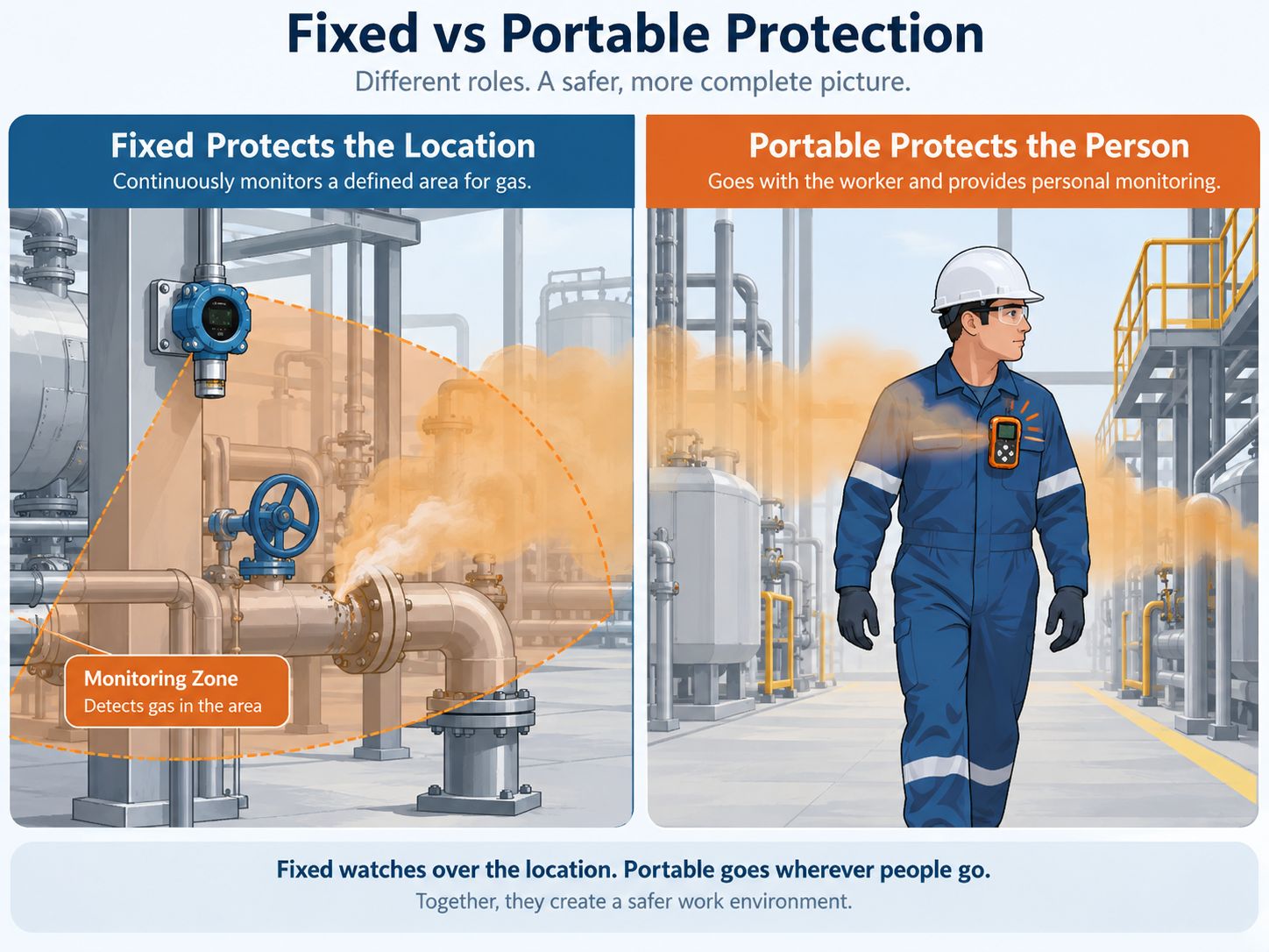 Fixed Protects the Location, Portable Protects the Person