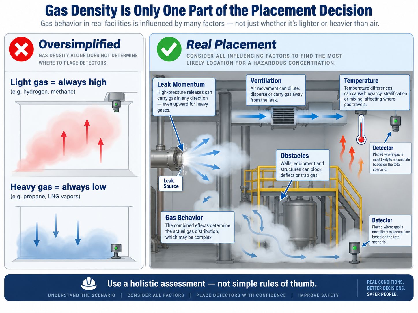 Gas Density vs Airflow in Detector Placement