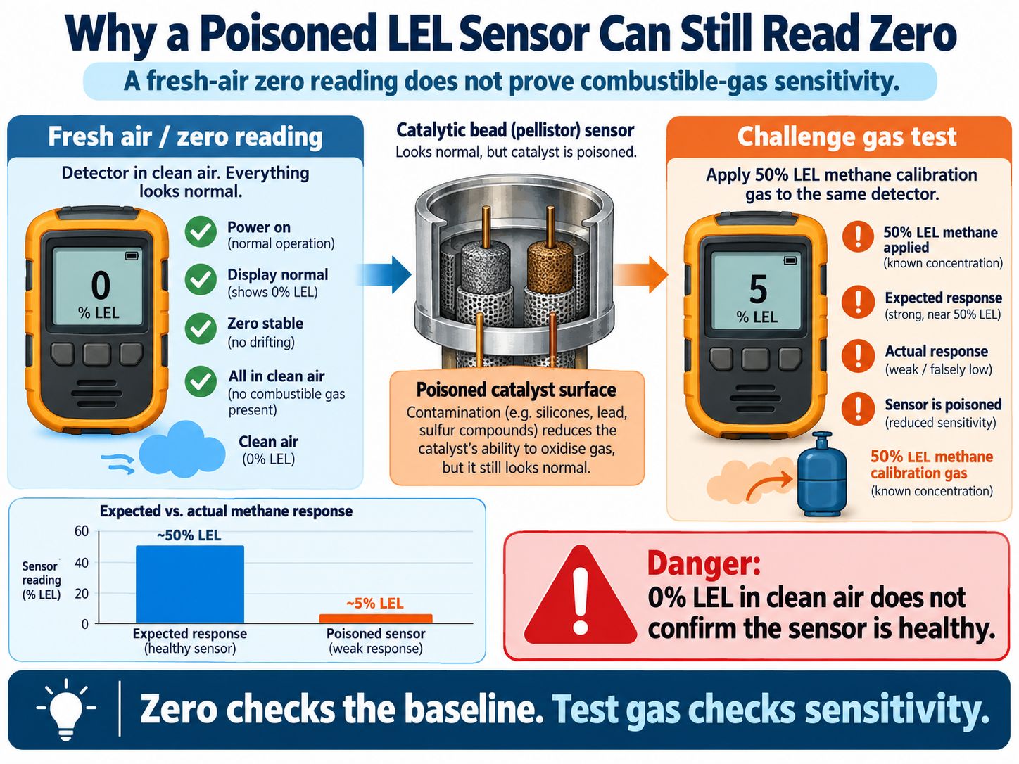 Why a Poisoned LEL Sensor Can Still Read Zero