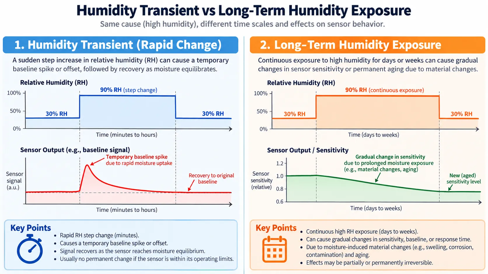 Humidity Transient vs Long-Term Humidity Exposure